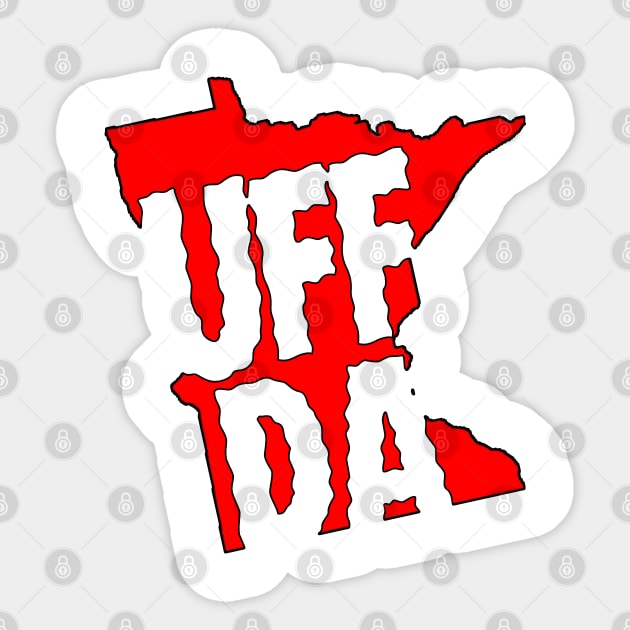 UFF-DA Sticker by erikburnham